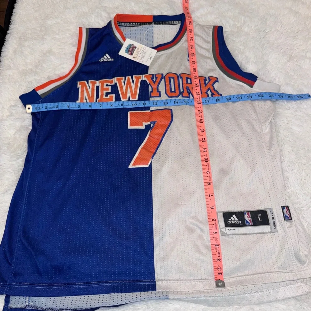 Adidas Jersey Mens L wplit color vintage Carmelo Anthony Knicks Split Basketball